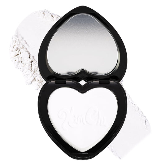 KimChi Chic Almost Catfished Micro Pressed Powder - Brightening Under Eye Setting Powder, Reduces Dark Circles, No Flashback, That White Powder