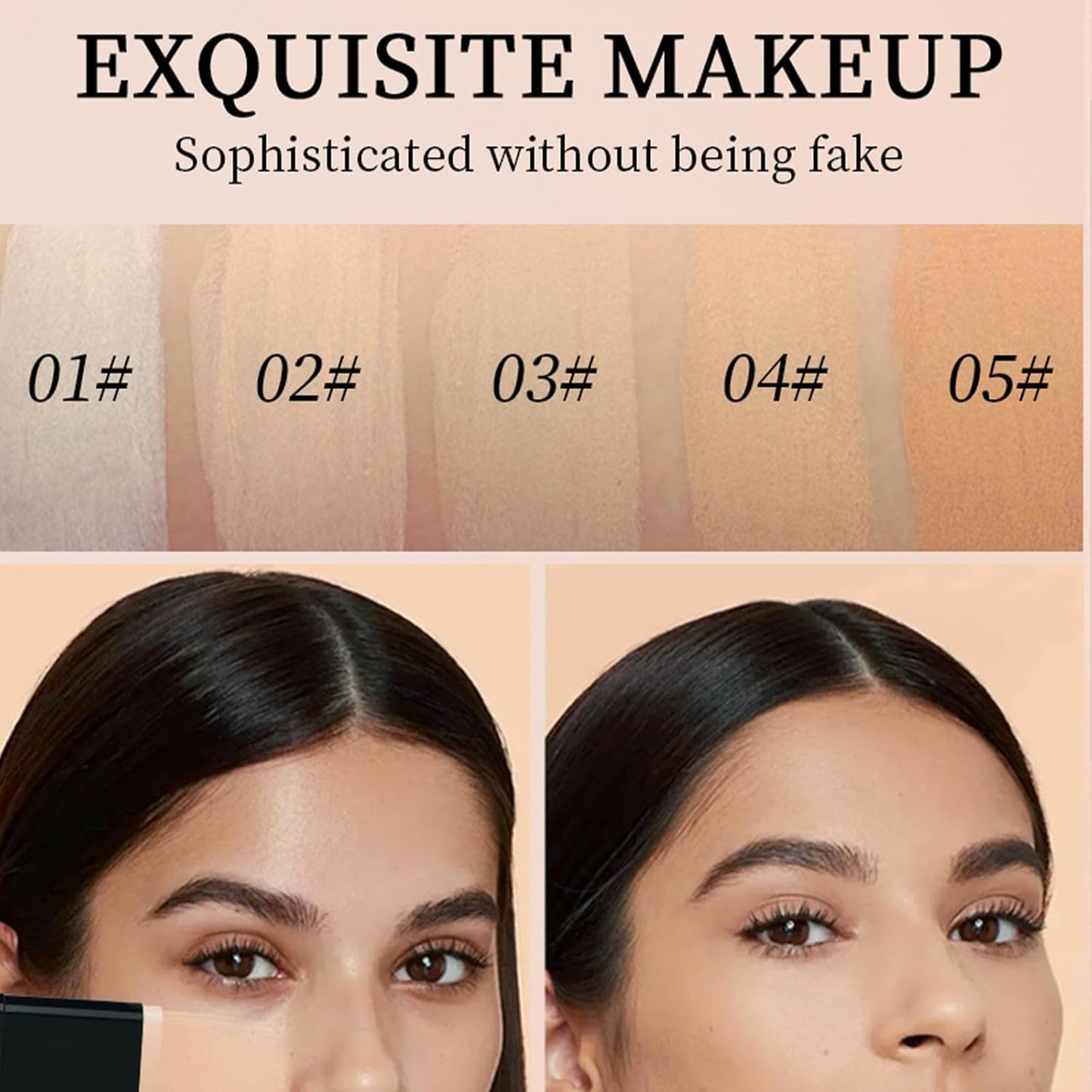 Long-Lasting Concealer Foundation Stick, Creamy Full Coverage, Hydrating Olive & Camellia Formula for Dark Circles & Blemishes, 2.09 oz (05#)