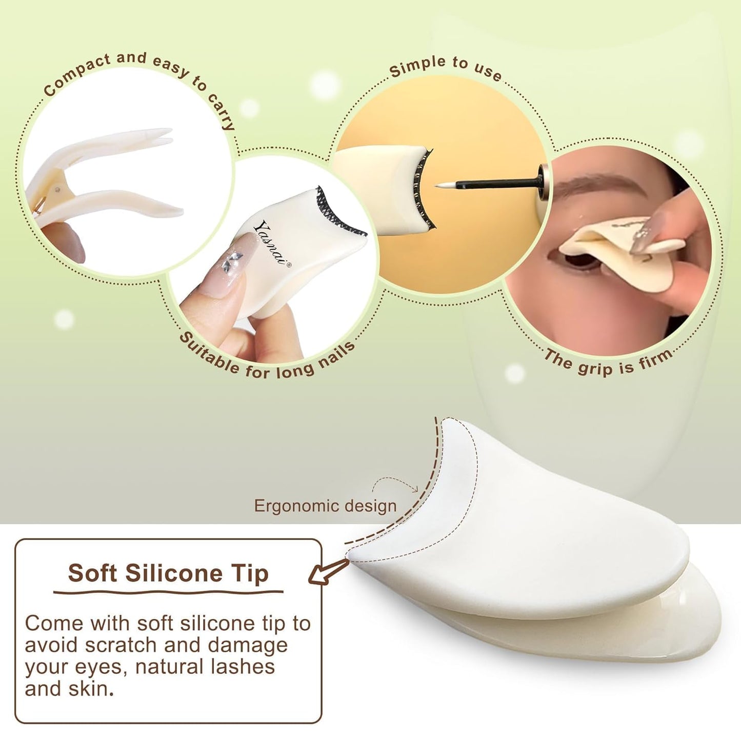 2 PCS YASNAI Lash Clip Applicator False Eyelashes More Convenient Applicator Tool for Wear Eyelashes, Lashes Buddy Makeup Tweezers