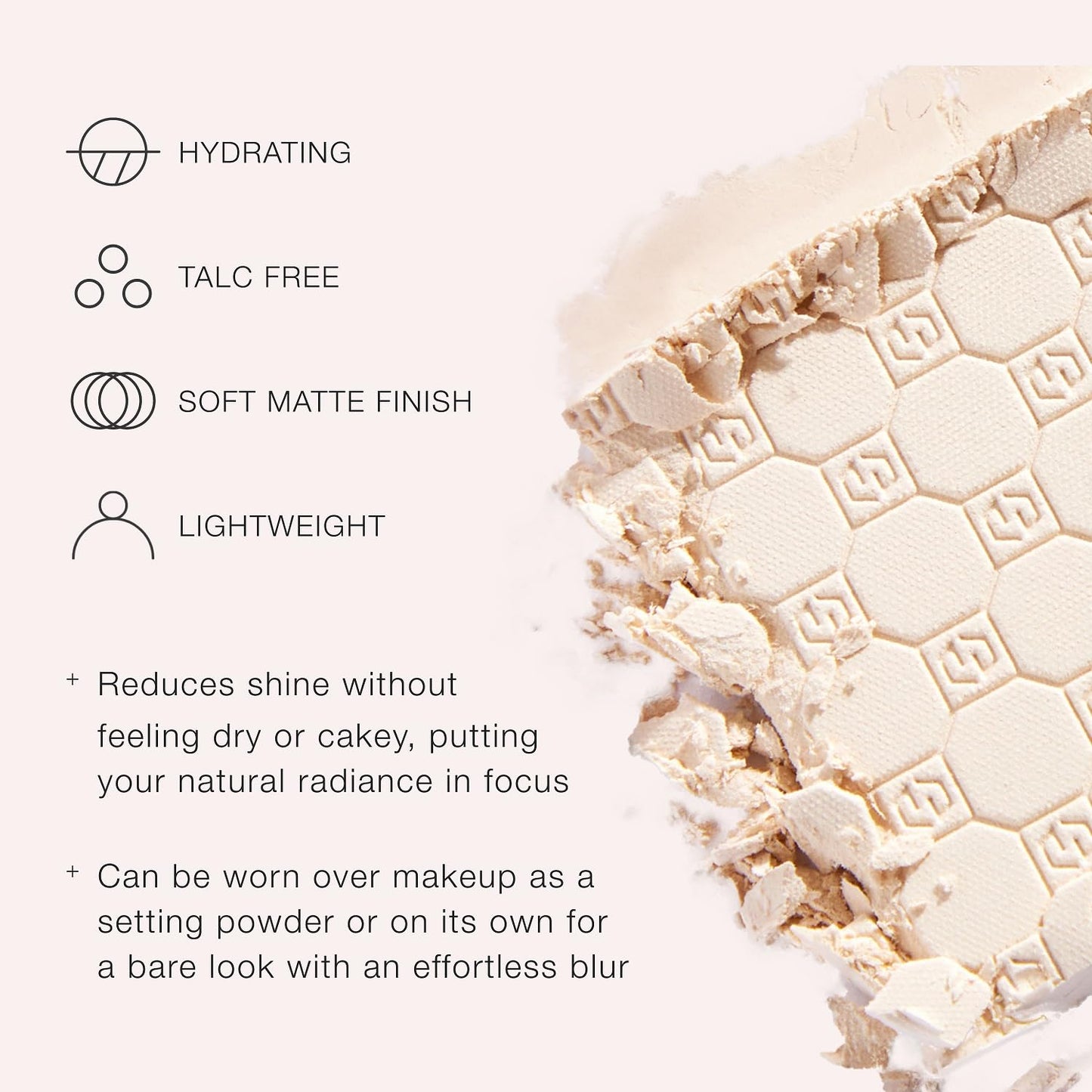 Jouer Soft Focus Hydrate & Setting Powder - Pressed Powder with Matte Finish - Blurring Powder for Fine Lines and Pores - Set Face Makeup Foundation or Concealer - Tan