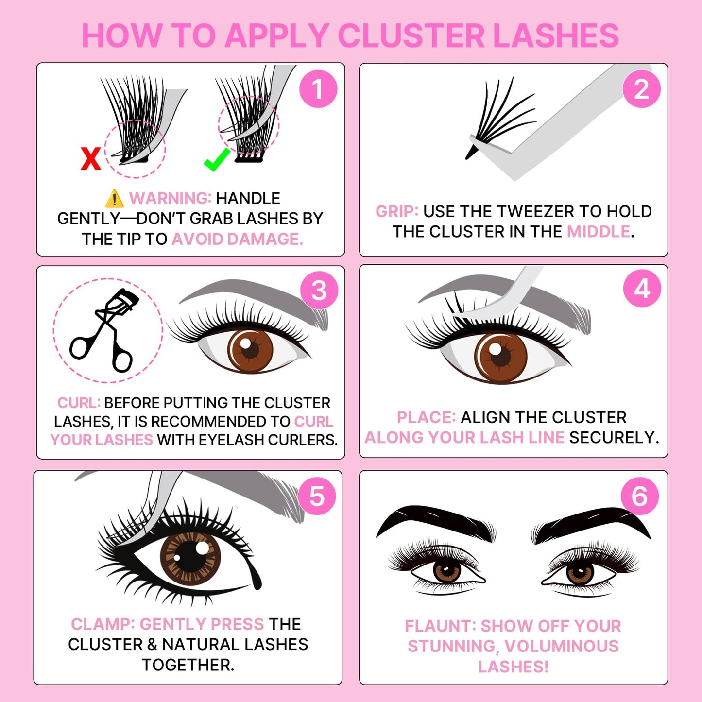 Korean Self Adhesive Lash Clusters Dolly Look No Glue Press On Pre Bond Lash Clusters Fluffy Self Adhesive False Eyelashes No Glue Needed Reusable Wispy Eyelash Extensions