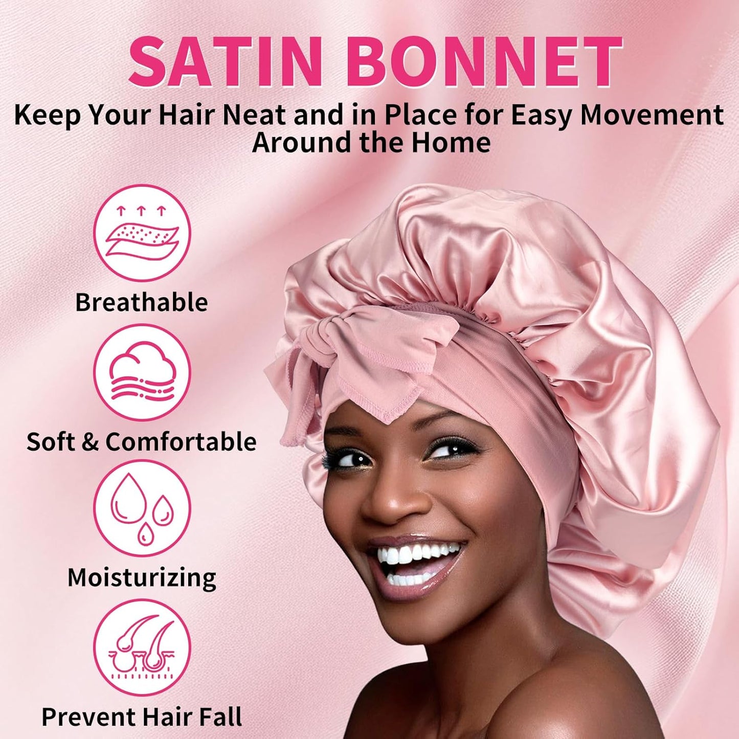 Edge Control Wax Strong Hold Non-greasy Hair Styling Gel - Edge Wax No Flaking Edge Control for Black Hair Edge Wax for Women Rosemary Hair Oil for Hair Growth Edge Brush Hair Braid Bonnet(7pcs)