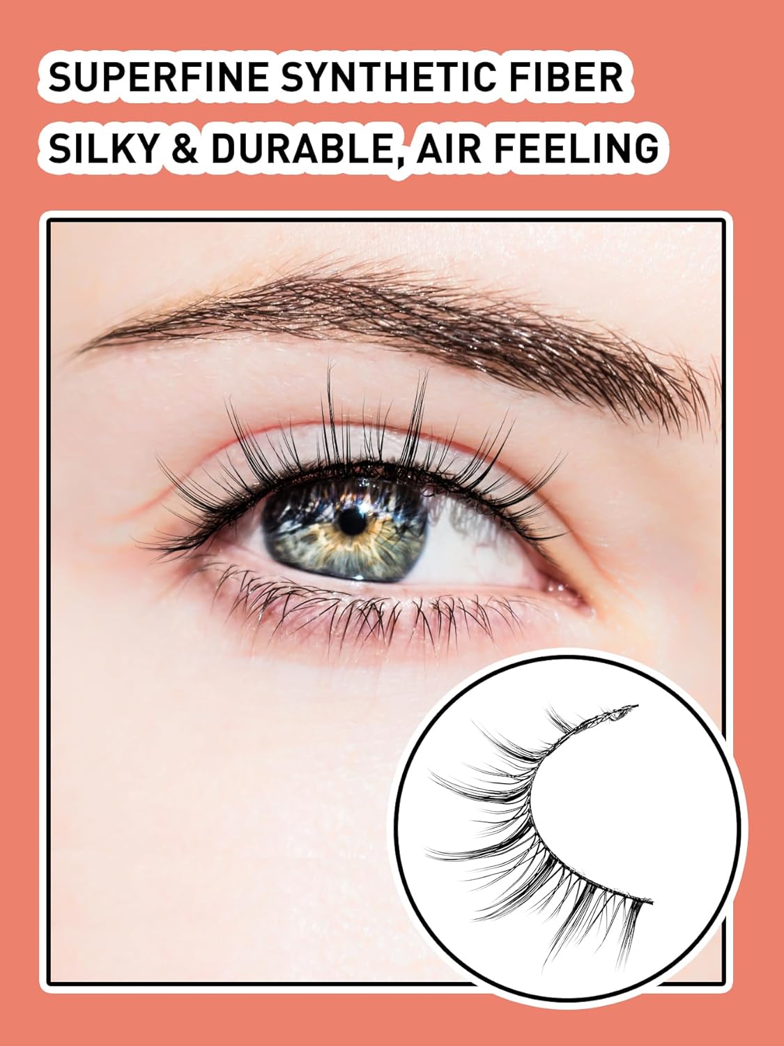 Manga Lashes Natural False Eyelashes 10MM Short Anime Lashes Thin Band Korean Lashes 3D Volume Strip Lashes Wispy Manhua Eyelashes 7 Pair Asian Lashes Siligli