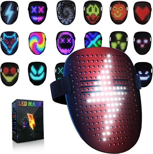 QAQ LED Mask Light Up Mask with Gesture Sensing, Cool Stuff Toys Gifts for Boys Girls, Cool Toys Gifts for Halloween Costumes Christmas Birthday Party