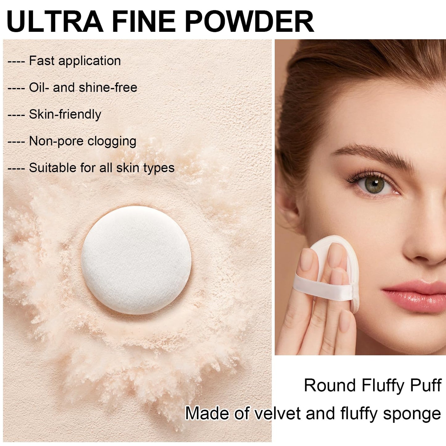 Mineral Setting Powder, SPF 35, Sunscreen Translucent Face Loose Blurring FinishingPowder, Sheer Coverage, Weightless and Oil Control. Extend Base Makeup (#01 Veil Translucent Setting Makeup)