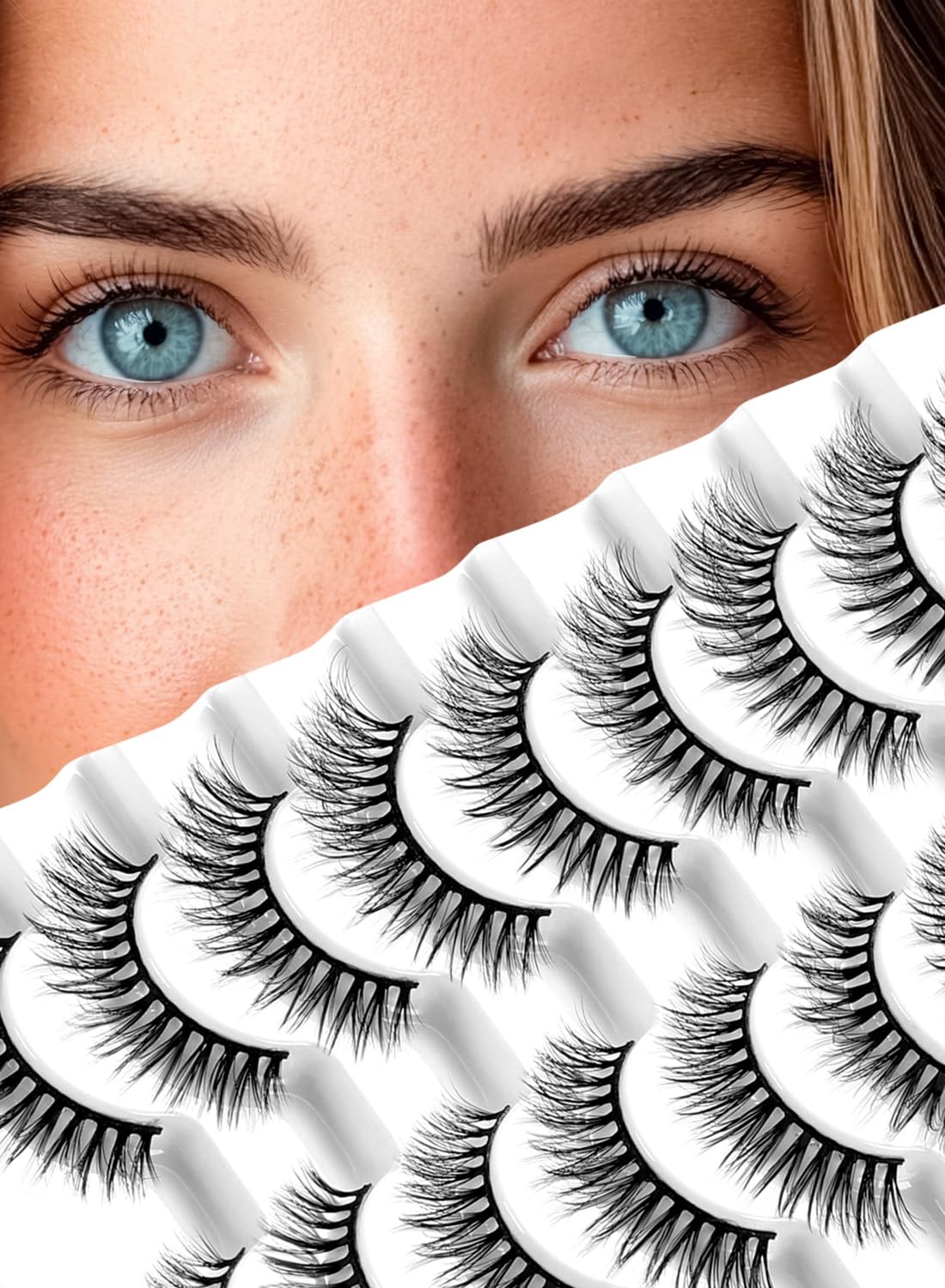 Classic Fake Eyelashes – 4-11mm – Lash Extensions – Luxurious Natural Mink Lashes Eyelash Extensions – Comfortable and Easy to Apply – High-End Fiber Lashes for Superior Volume