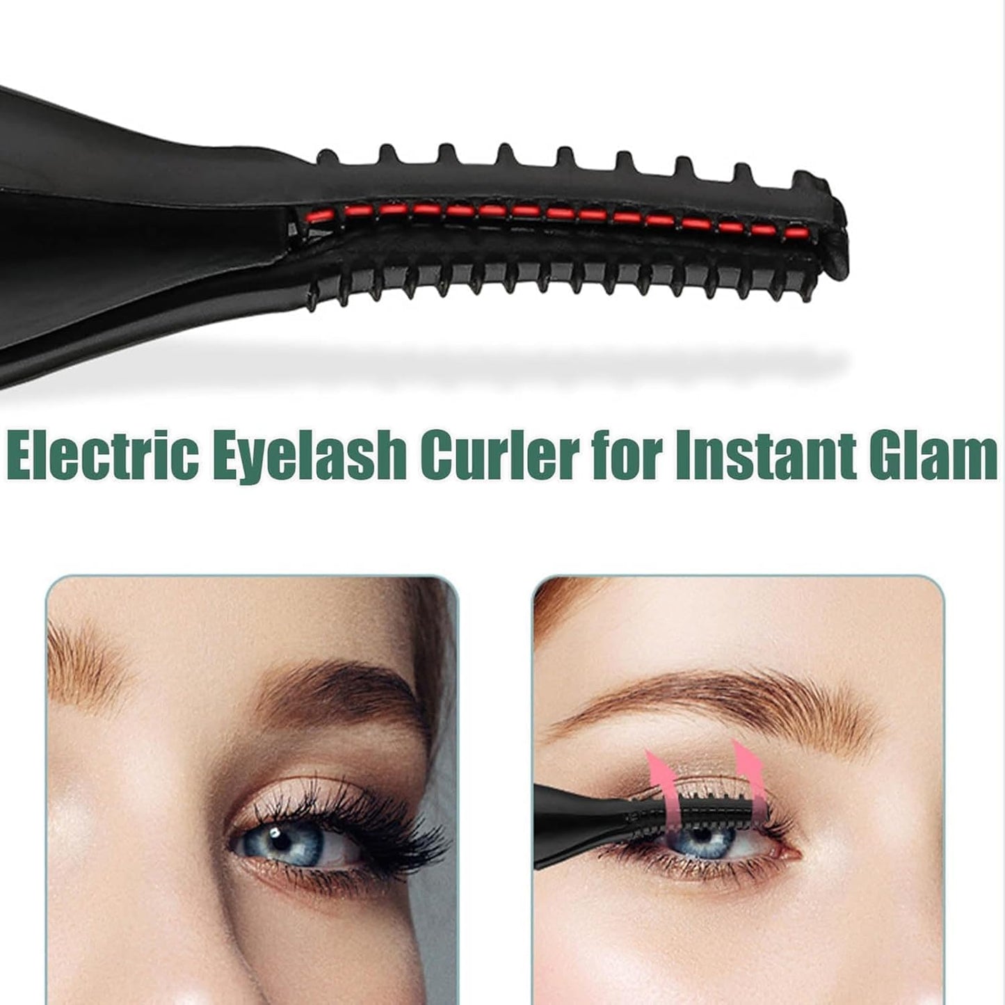 Electric Eyelash Curlers, 2025 New Heated Eyelash Curler, Eyelash Curler for Women, with 8s Fast Heating, 3 Adjustable Temperatures, USB Rechargeable for Long-Lasting Curls (2Pcs Black+White)