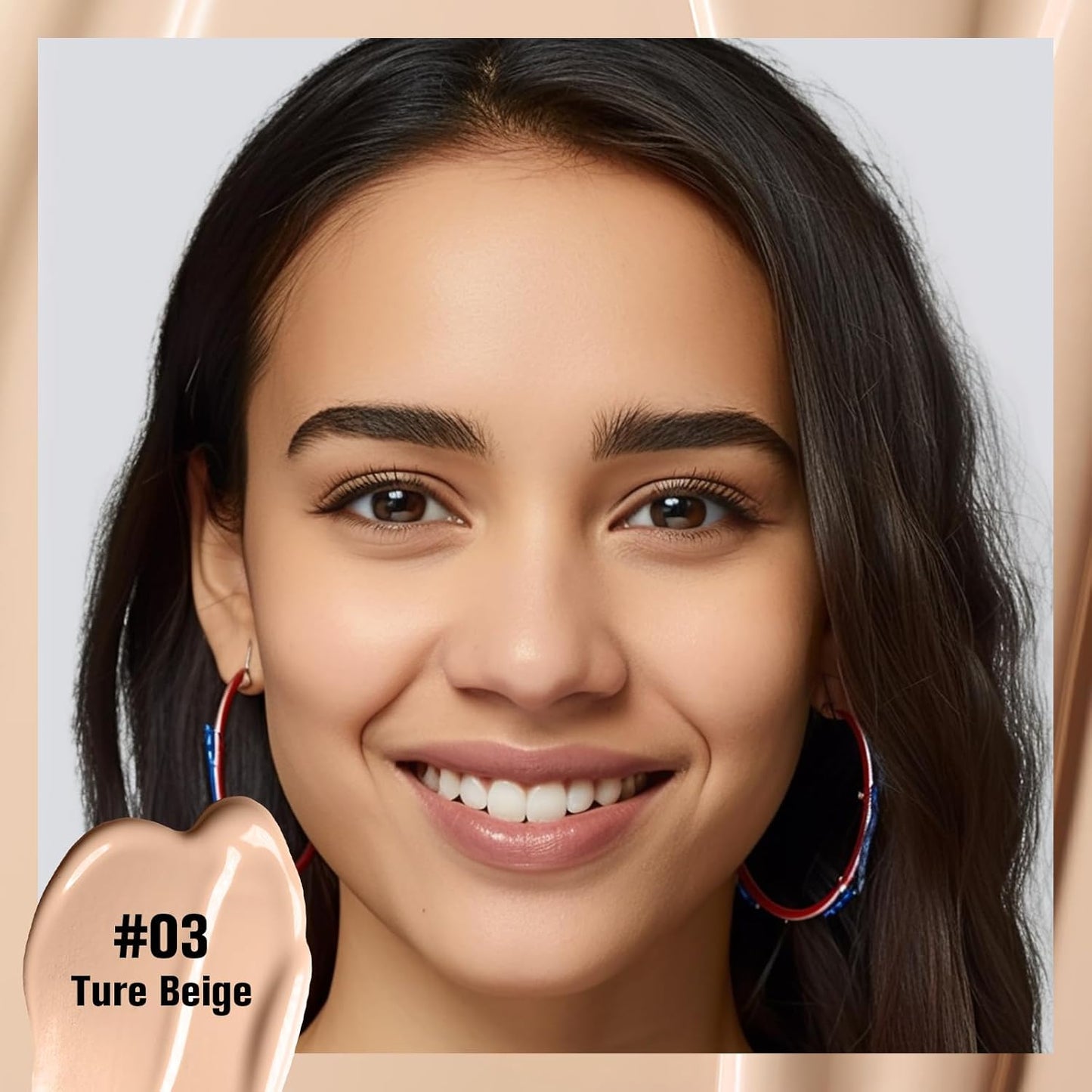 UCANBE Matte Liquid Foundation Makeup, Medium to Full Coverage Waterproof Longwear Serum Cream Foundation for Combination & Oily Mature Skin, Lightweight Hydrating & Nourishing, True Beige, 1 fl. oz.