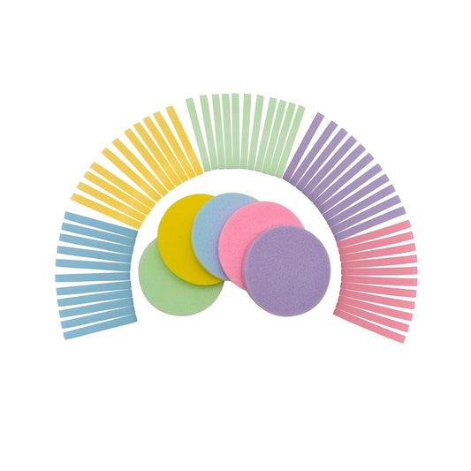 Facial Sponge Compressed 60 Counts Face Sponge Pads Exfoliating Spa Sponges for Facial Cleansing PVA Professional Face Cleanser Makeup Removal