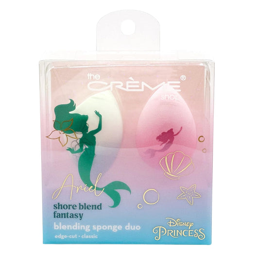 The Crème Shop x Disney Ariel: Shore Blend Fantasy Blending Sponge Duo, Makeup Sponges for Foundation, Makeup Sponge Set, Edge & Classic Beauty Blender Sponge (Set of 2)