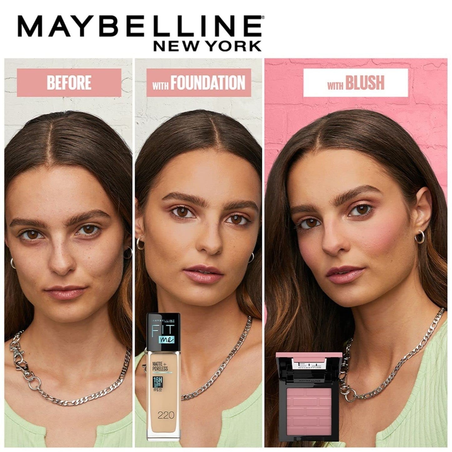 Maybelline Fit Me Blush, Lightweight, Smooth, Blendable, Long-lasting All-Day Face Enhancing Makeup Color, Wine, 1 Count (Pack of 4)