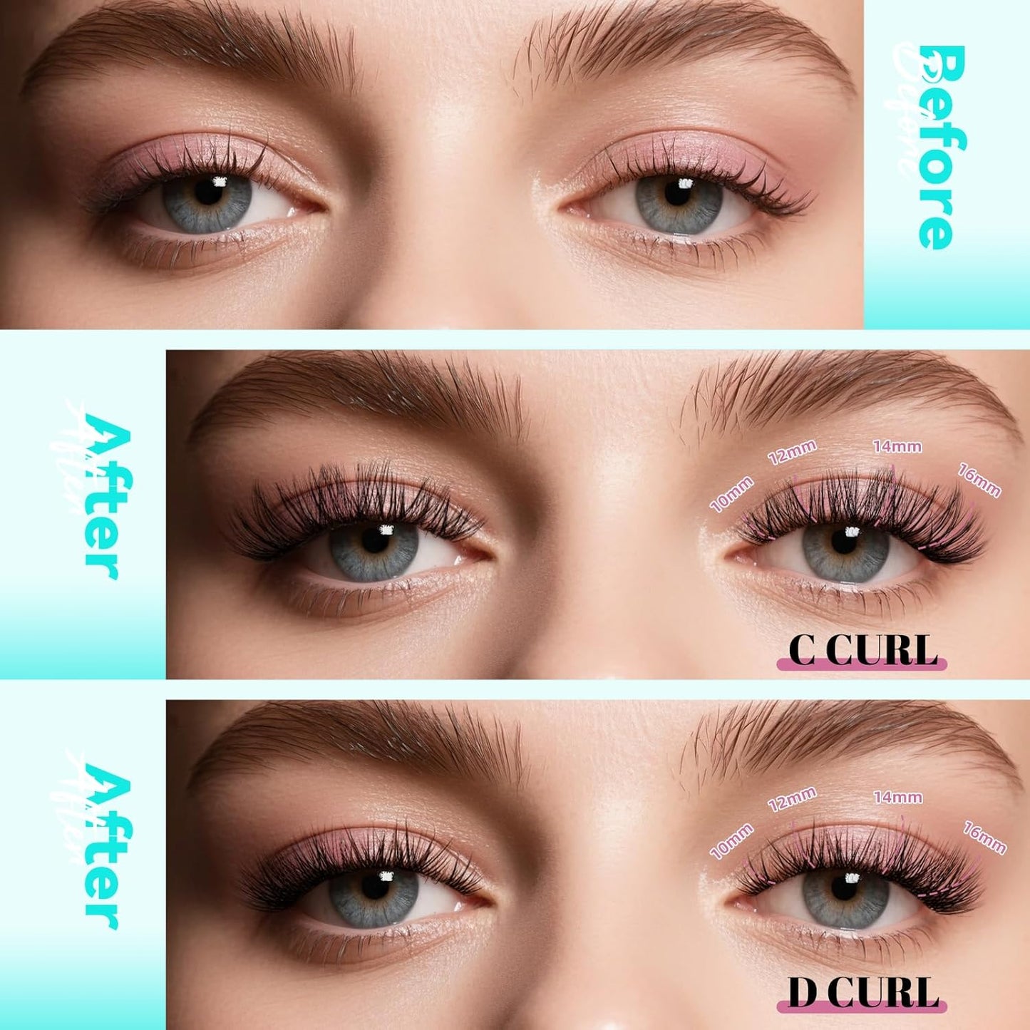 Wispy Lash Clusters Eyelash Extensions 144pcs Individual Lashes Cluster 12mm D Curl Fake Eyelash with Thin Band DIY Cluster Lashes At Home For Beginners (D-12mm)