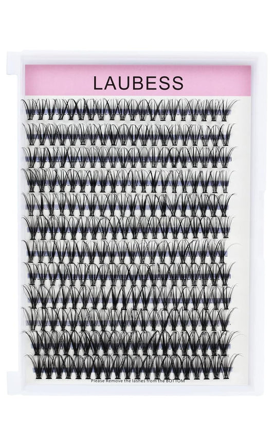 Eyelash Clusters LAUBESS Lash Clusters Individual Lashes Cluster Eyelash Extensions DIY at Home Waterproof Cluster Lashes (20D-0.07D-15)