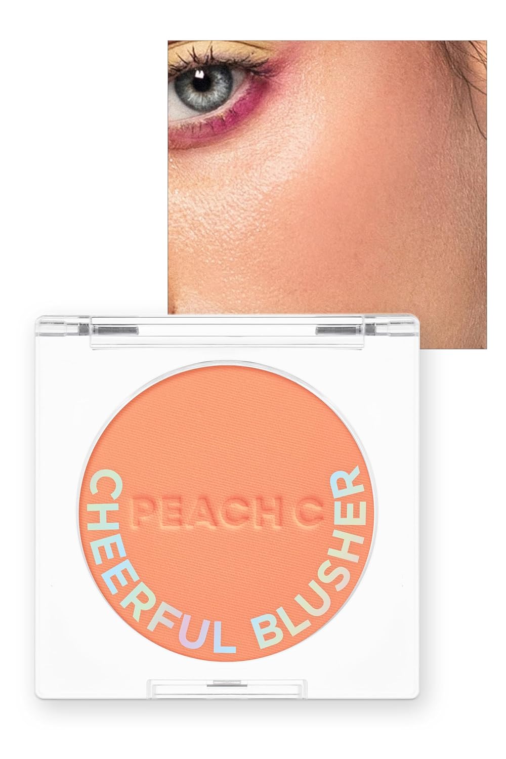 Cheerful Blusher | Real Orange Blush for Cheeks Powder Makeup | Korean Makeup Creamy Blush Powder | Fine Pigmented Blush | Powder Compact Make Up Blush 0.14 Oz. (04 Carrotful)