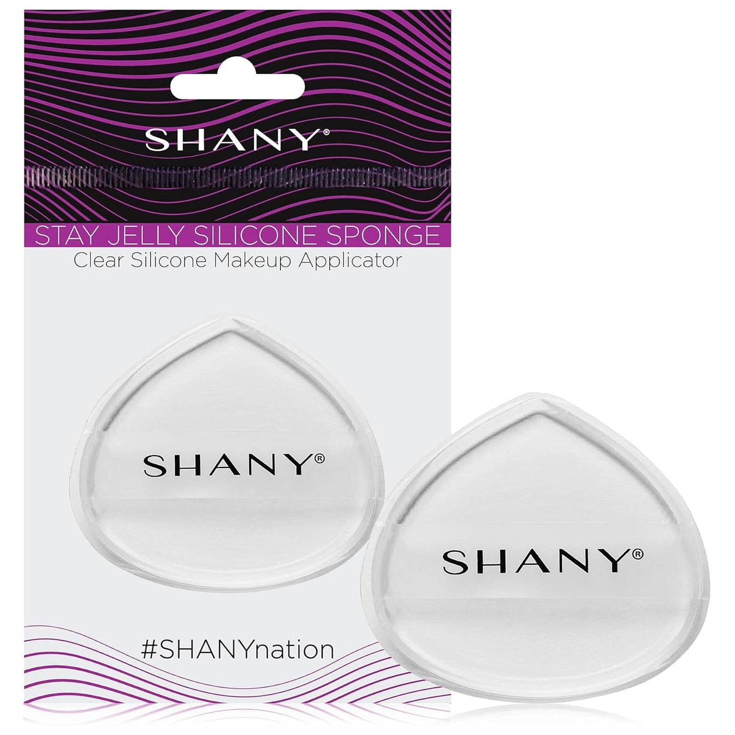 SHANY Stay Jelly Silicone Sponge - Clear & Non-Absorbent Makeup Blending Sponge for Flawless Application with Foundation - CONE