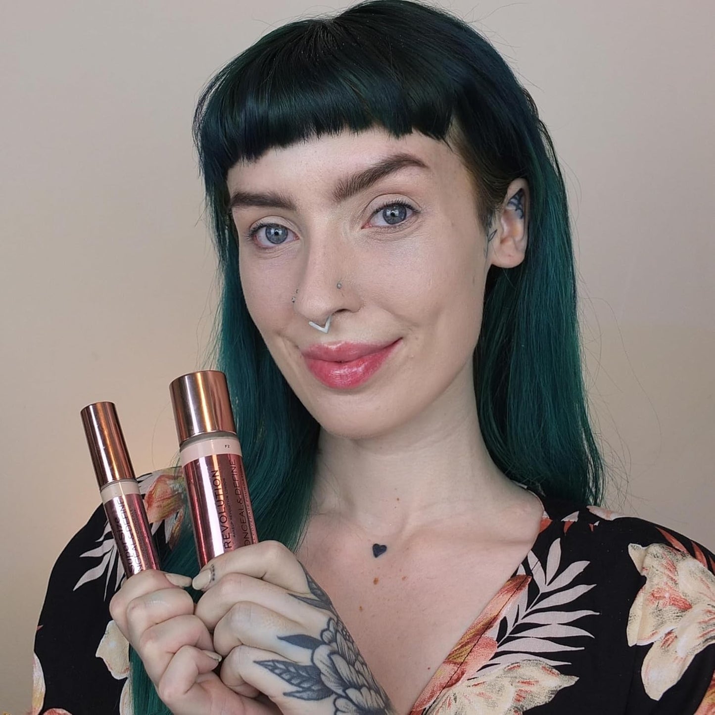 Revolution Beauty, Conceal & Define Foundation, Full Coverage, Long-Lasting Matte Finish, Vegan & Cruelty Free, F9 Medium Skin Tones, 0.8 Fl.Oz.