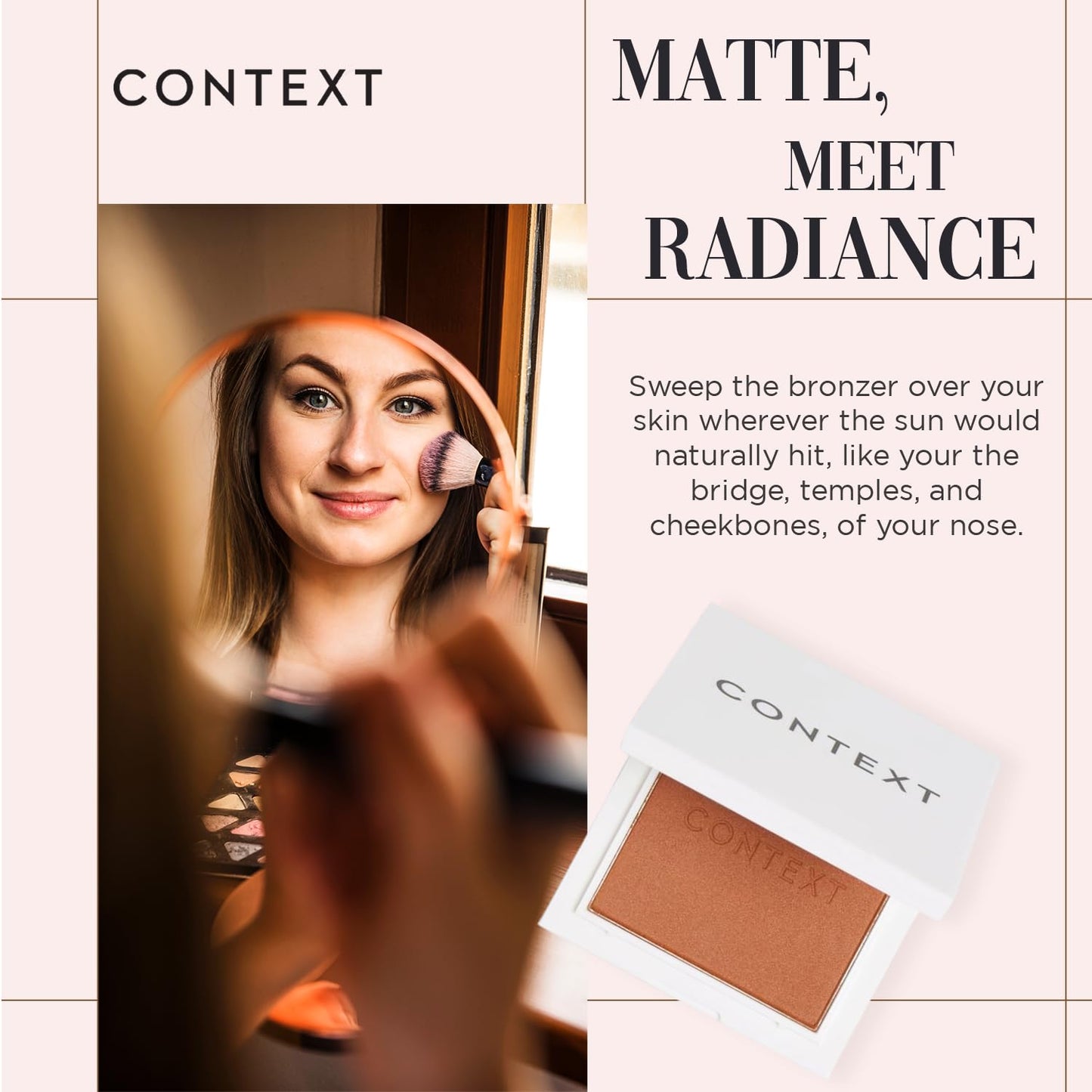 Context Skin Matte Bronzer Powder | Vegan & Cruelty-Free Powder Bronzer for Face | Sun-Kissed Makeup Finish | Long-Lasting, Buildable Coverage Skin Tones | Speed of Sound
