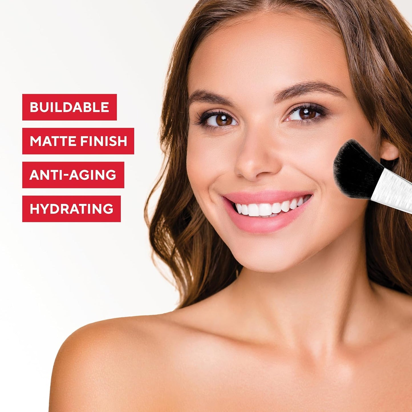 Mirabella Invincible For All Pure Pressed Powder Foundation Makeup, Buildable Mineral Foundation & Blurring Setting Powder for All Skin Types - HD Matte Finishing Powder - Ivory I3