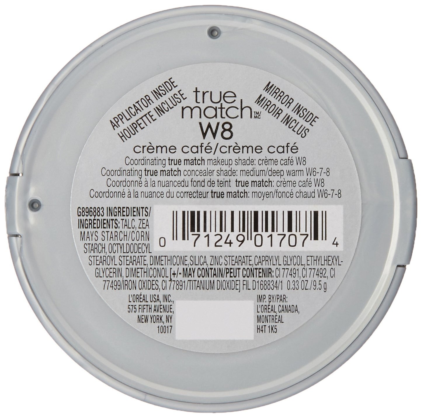 L'Oréal Paris True Match Super-Blendable Powder, Creme Cafe, 0.33 oz.