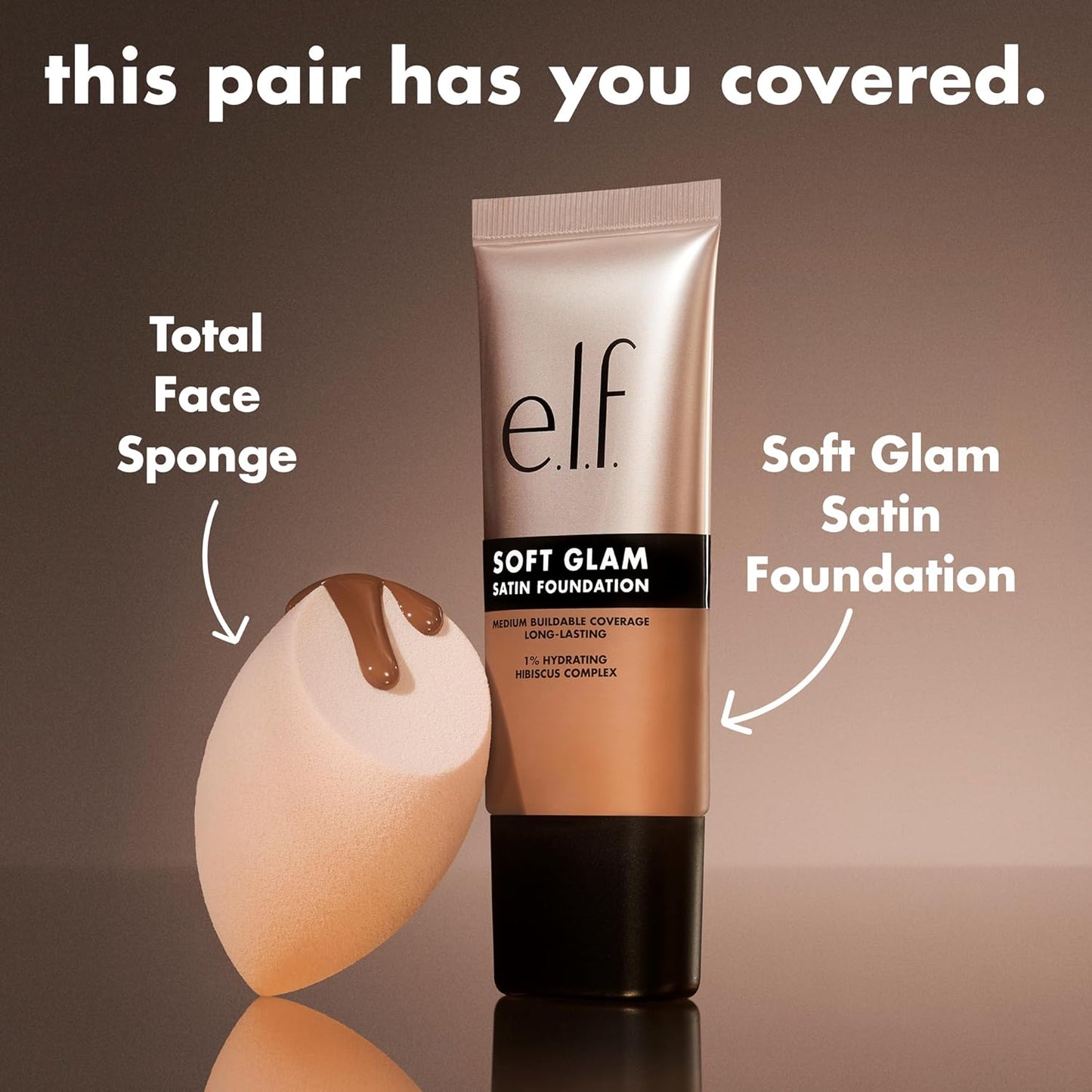 e.l.f. Soft Glam Foundation, Medium Coverage, Long-Lasting & Buildable Foundation For A Smooth, Satin Finish, Vegan & Cruelty-Free, 20 Light Cool