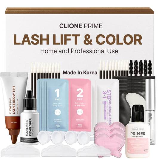 Korean At Home Lash Lift and Brow Lamination Kit - Brown Eye and Brow Tint Kit