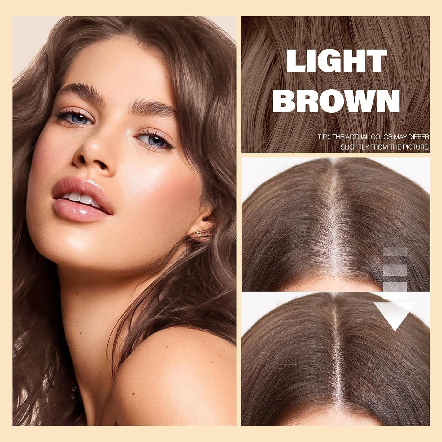 Root Touch Up Sets,Hairline Powder for Women Cover Up- Hairline Concealer for Thin and Thinning Hair, Water & Sweat Resistant,Contain Azonbey Makeup Brush (Light Brown, Med-Makeup Brush)