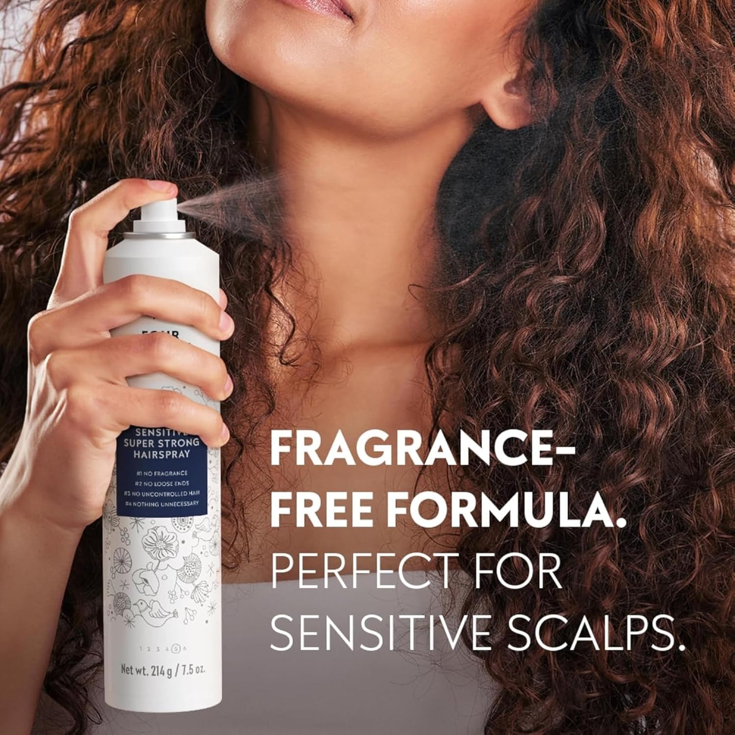 No Nothing Sensitive Extra Hold Hairspray, Unscented Finishing Spray for Styling, Wind & Humidity Protection, Reduces Frizz & Split Ends, Flexible Brushable Hold, Hypoallergenic - 2 Pack (7.5 oz Each)