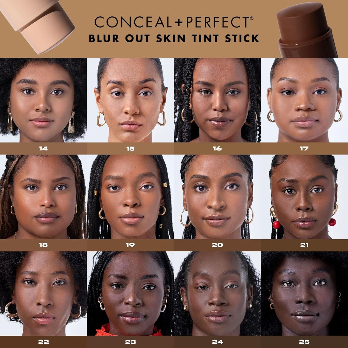 Milani Conceal + Perfect - Skin Tint Stick, Blur Out Tinted Moisturizer Makeup, Shade 025