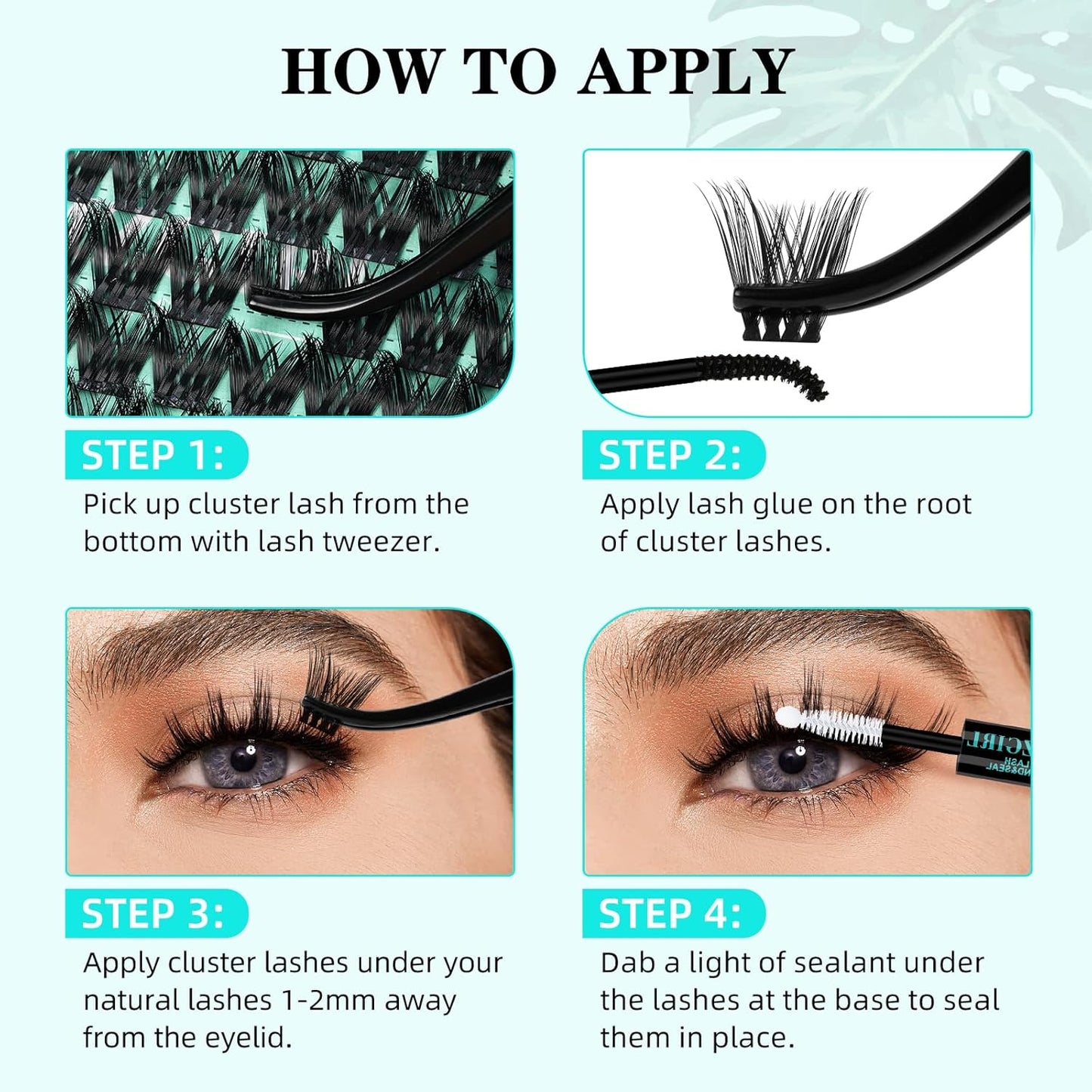 Lash Clusters Wet Look 168Pcs Eyelash Cluster Ultra-Thin Lash Band Eyelashes Extensions Spiky Anime Wide Span Lashes(Mallow,D-14mm)