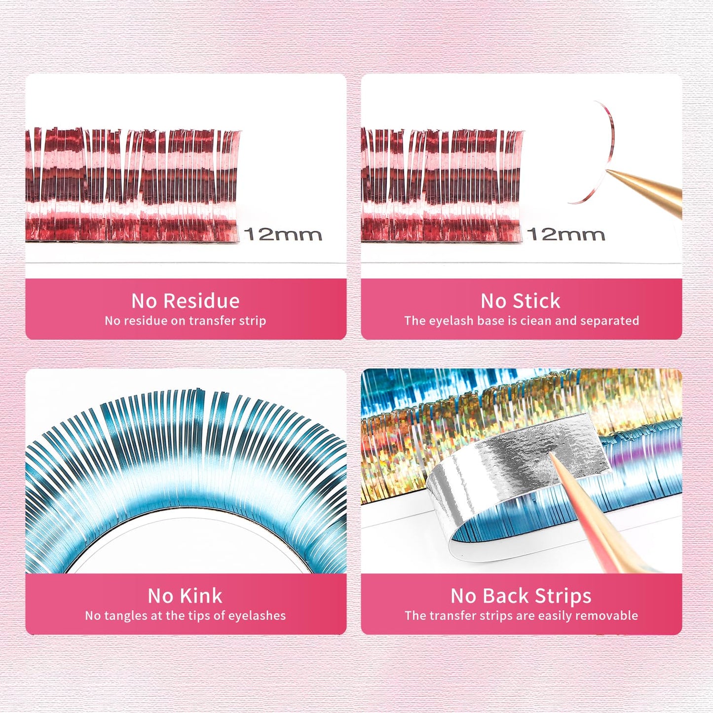 Glitter Spike Tinsel Eyelash Extensions 0.07 Colored Lashes Extension D Curl Lashes 15mm Lash Extensions Soft False Eyelashes Volume Lashes 12 Rows Professional Use(Glitter,0.07-D,15mm)