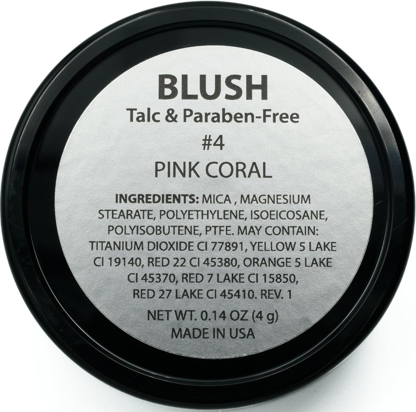 Pink Coral Light Pale Pink Bubble Gum Pink Peach Orange Blush Pressed Cheek Color Contour Powder, Talc & Paraben Free, 4 Grams, No Animal Testing & Cruelty Free