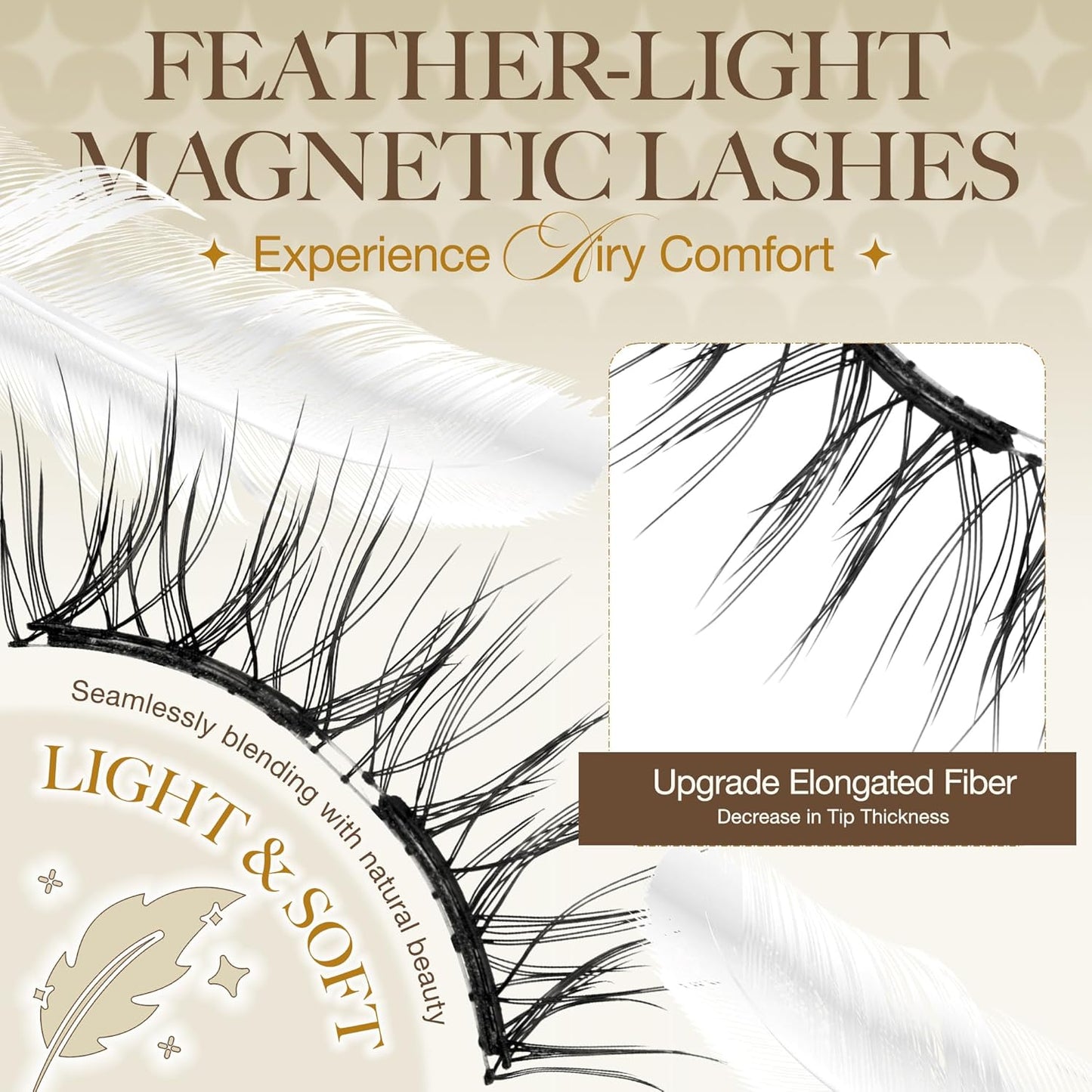 LASHVIEW Magnetic Eyelashes Natural Look, Reusable Manga Magnetic Lashes Kit with Applicator, No Glue Needed Magnetic Eyelashes Kit, Easy to Wear and Remove for All-Day Comfort CT27