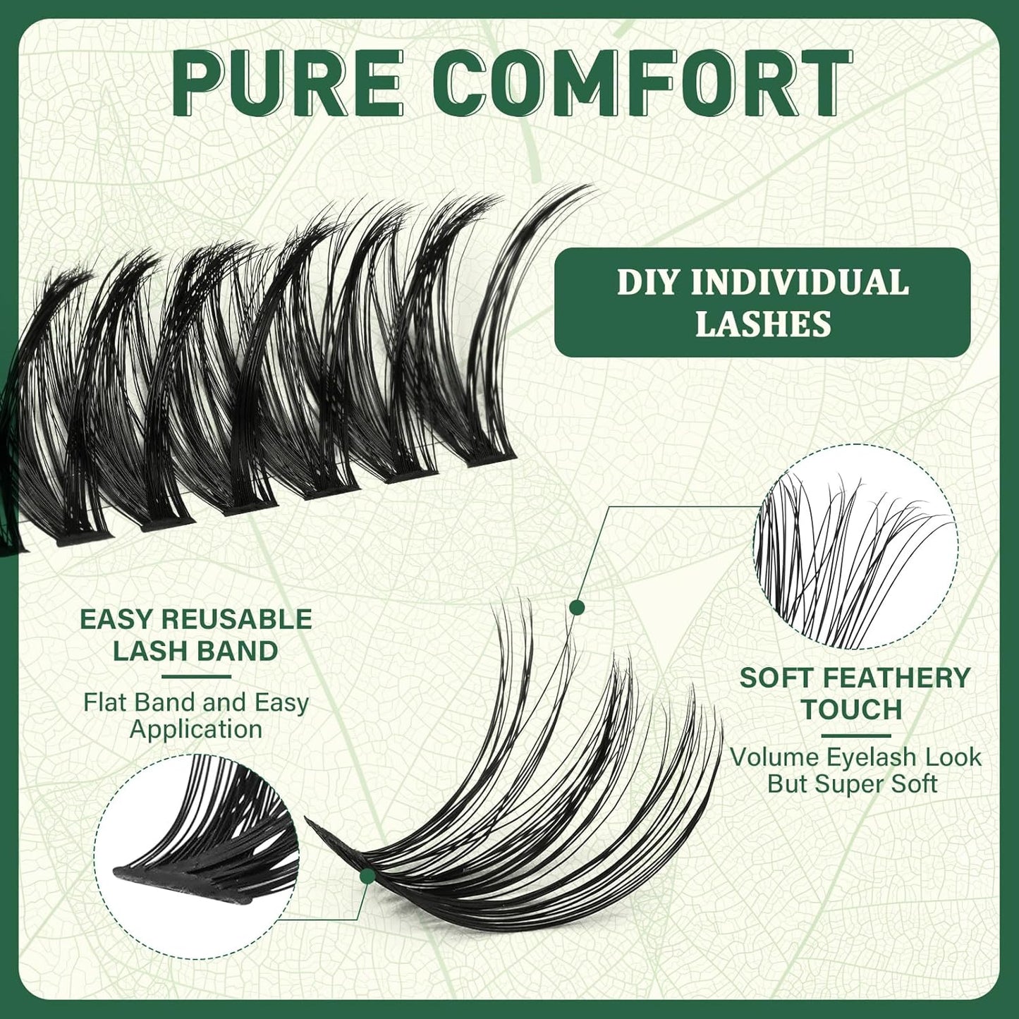Lash Clusters 280Pcs Eyelash Clusters KEYYOU 60D+80D D Curl 9-16MIX Clusters Lashes Super Soft Wispy DIY Eyelash Extension at Home(60D+80D-D,9-16MIX)