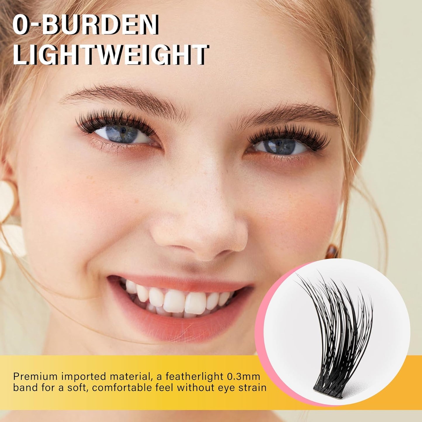 Lash Clusters 8-16mm, False Eyelashes 288pcs, Cluster Eyelash Extensions Matte Black Soft, Diy Lash Extensions D Curl Natural Lash Clusters Faux Mink Lashes Wispy（Pizazz,288pcs,0.07,D,8-16MIX)