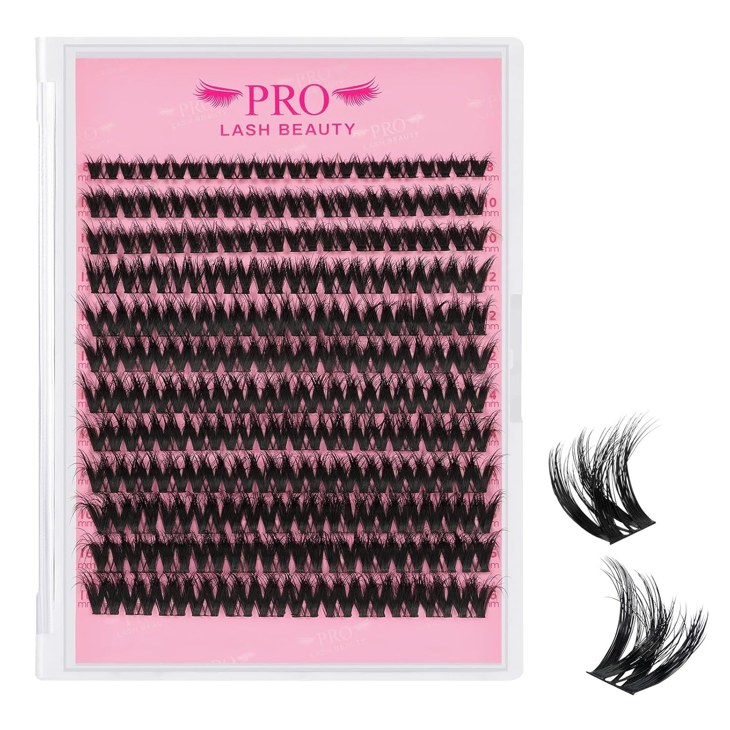 PRO LASHBEAUTY Lash Clusters, Eyelash Clusters 8-18 Mixed Cluster Eyelash Extensions Mixed Lash Extension Reusable Soft & Comfortable (Sunrise,8-16mix)