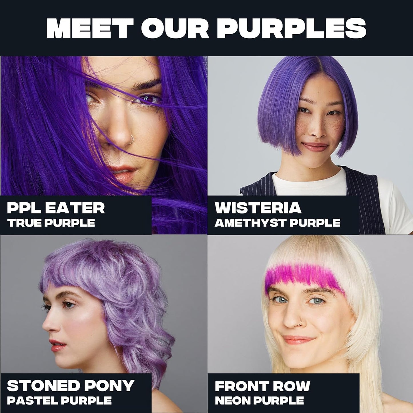 Good Dye Young Semi-Permanent Hair Color, Vegan and Cruelty-Free Purple Hair Dye, Last up to 24 Washes, Non-Damaging Conditioning Hair Color (5FL OZ, PPL Eater)