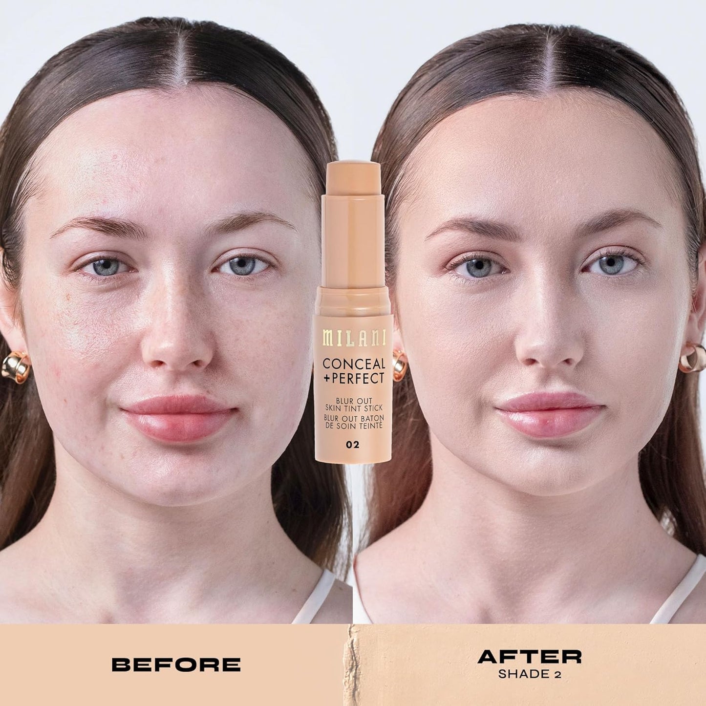 Milani Conceal + Perfect - Skin Tint Stick, Blur Out Tinted Moisturizer Makeup, Shade 002