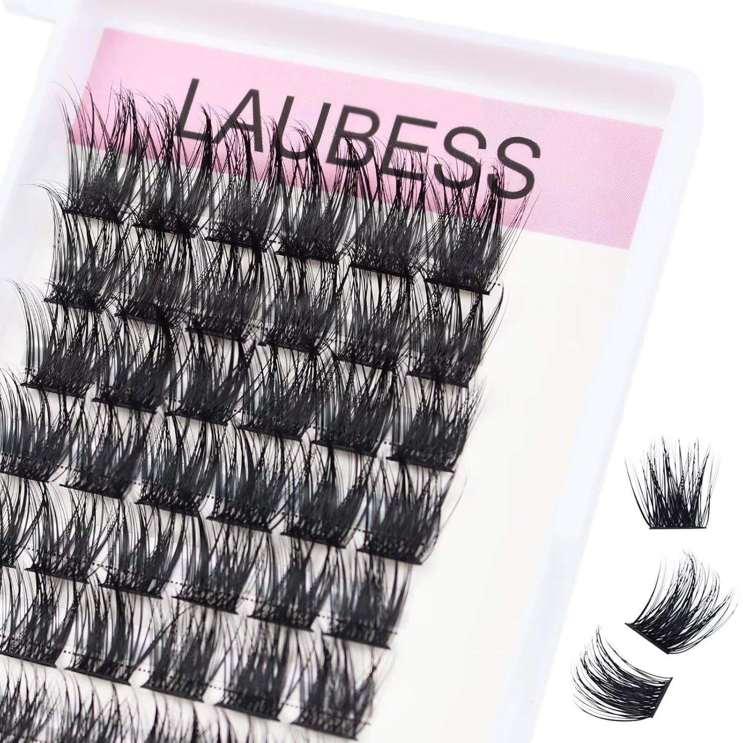 Lash Clusters 72pcs Individual Lashes D Curl Cluster Lashes 0.07mm Thickness Eyelash Clusters DIY Lash Extension Kit Cluster Eyelash Extensions (03-0.07D, 14mm)