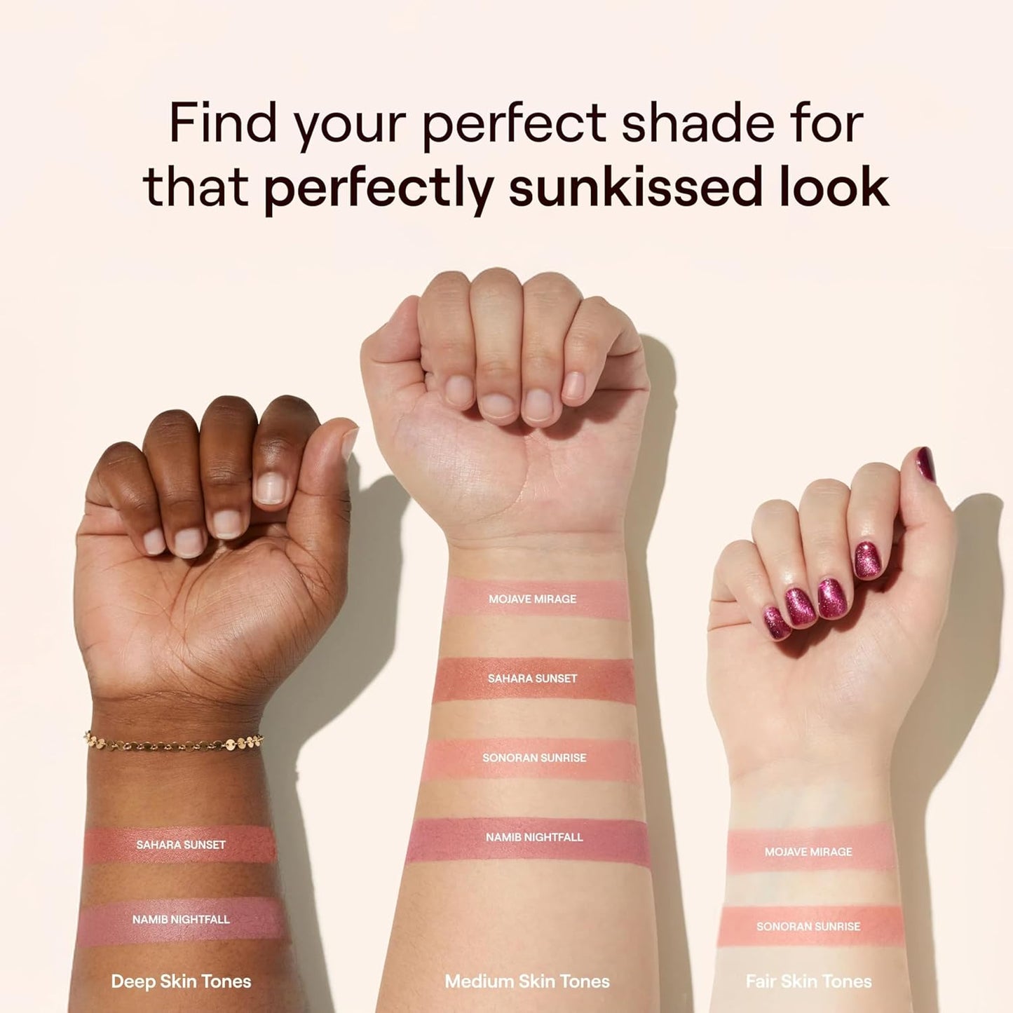 Live Tinted Huebeam Gradient Blushing Bronzer - Lightweight, Highly-Pigmented, Buildable & Blendable - Sunkissed, Glowy, Even Toned Skin Face Blush and Bronzer - Namib Nightfall