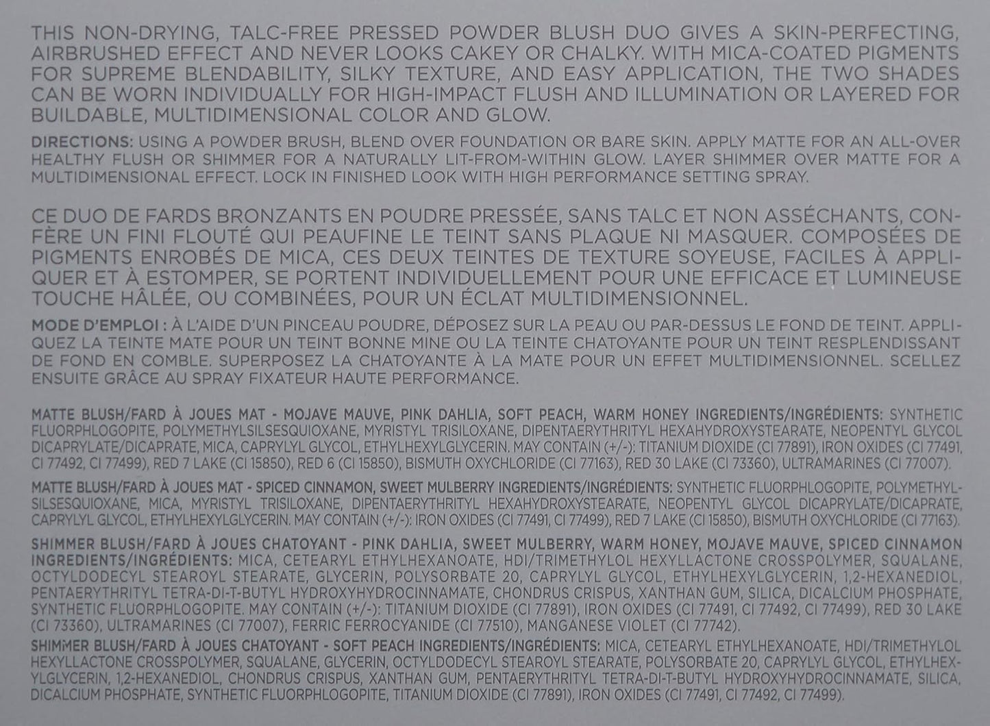 COVER FX Monochromatic Powder Blush Duo - Soft Peach: Peachy Nude - Matte + Shimmer Finish - Create Custom, High Impact Color