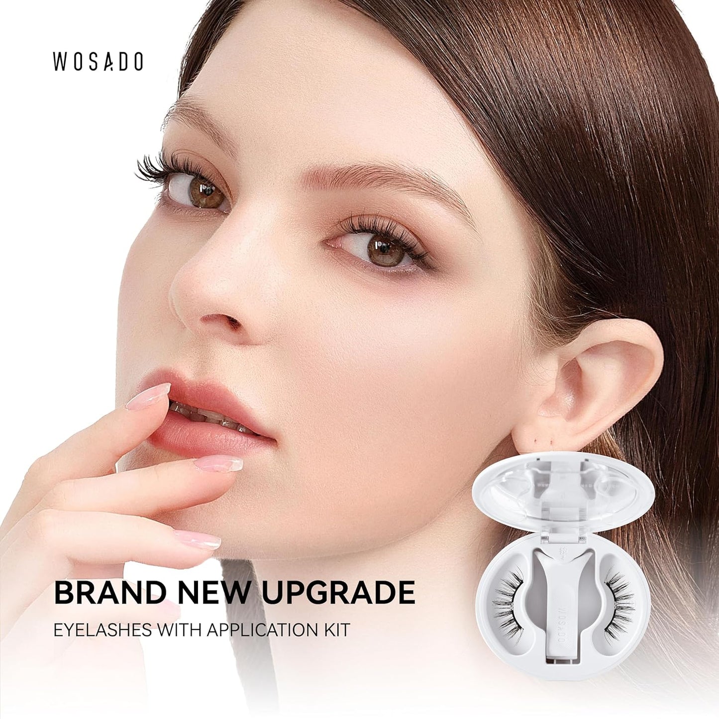 [No.17 Ice Black] Magnetic Eyelashes with Applicator Kit, Reusable Magnetic Lashes without Eyeliner, Glue-free False Lashes, Waterproof, Lightweight