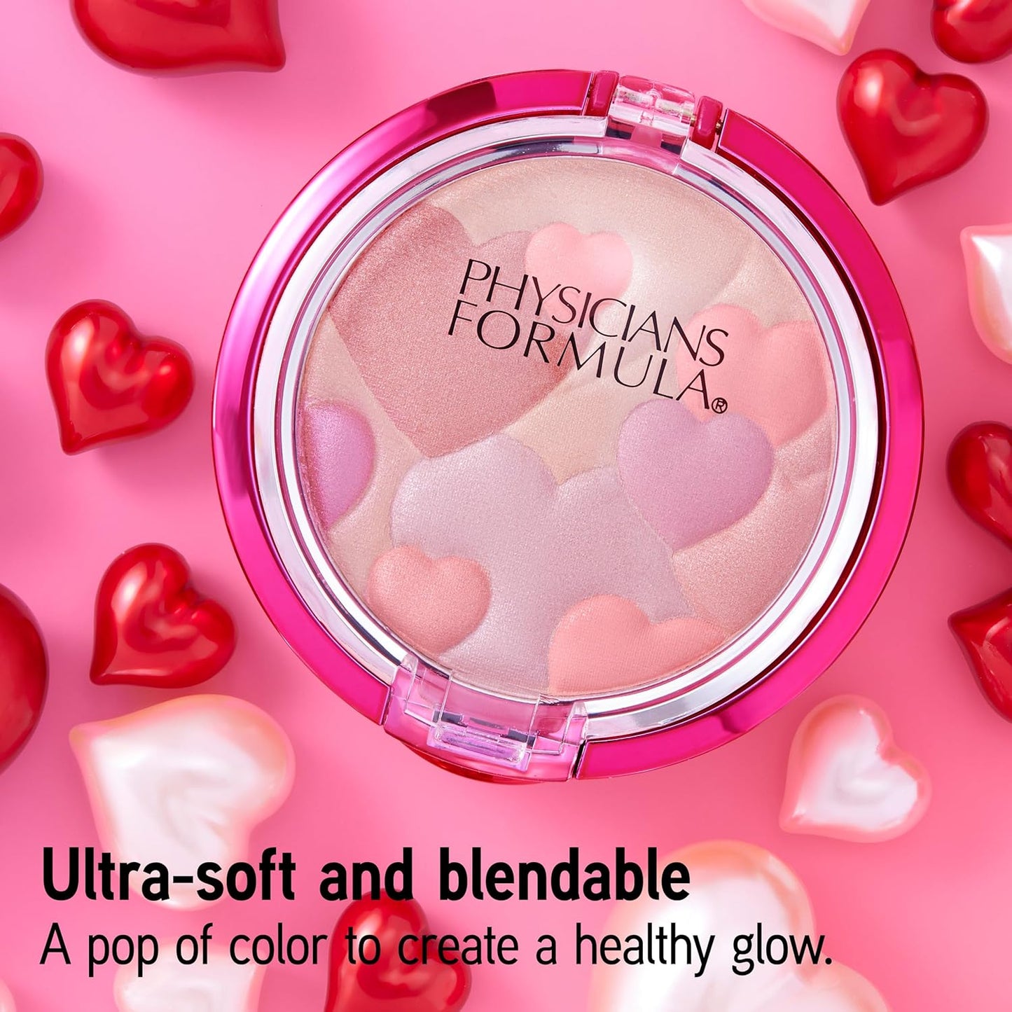 Physicians Formula Happy Booster Glow & Mood Boosting Blush, Silky Smooth Formula, Hypoallergenic, Blends Easily with Radiant Finish – Natural