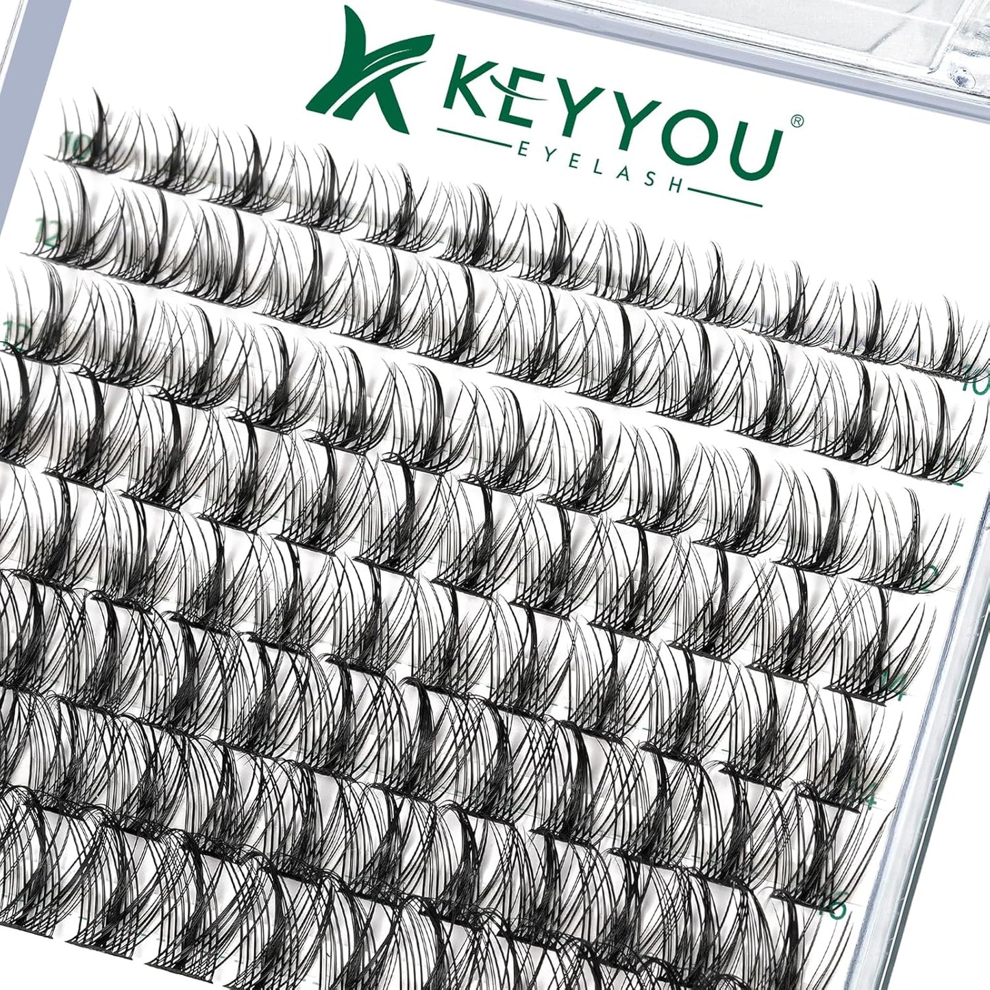 Lash Clusters,96 Pcs Cluster Lashes D Curl 8-18MIX DIY Lash Extensions Eyelash Clusters,KEYYOU Volume Wispy Individual Lashes Soft&Comfortable Easy DIY at Home(Y09,D-8-18MIX)