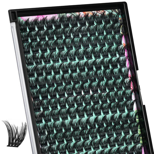 Lash Clusters Wet Look 168Pcs Eyelash Cluster Ultra-Thin Lash Band Eyelashes Extensions Spiky Anime Wide Span Lashes(Mallow,C-16mm)