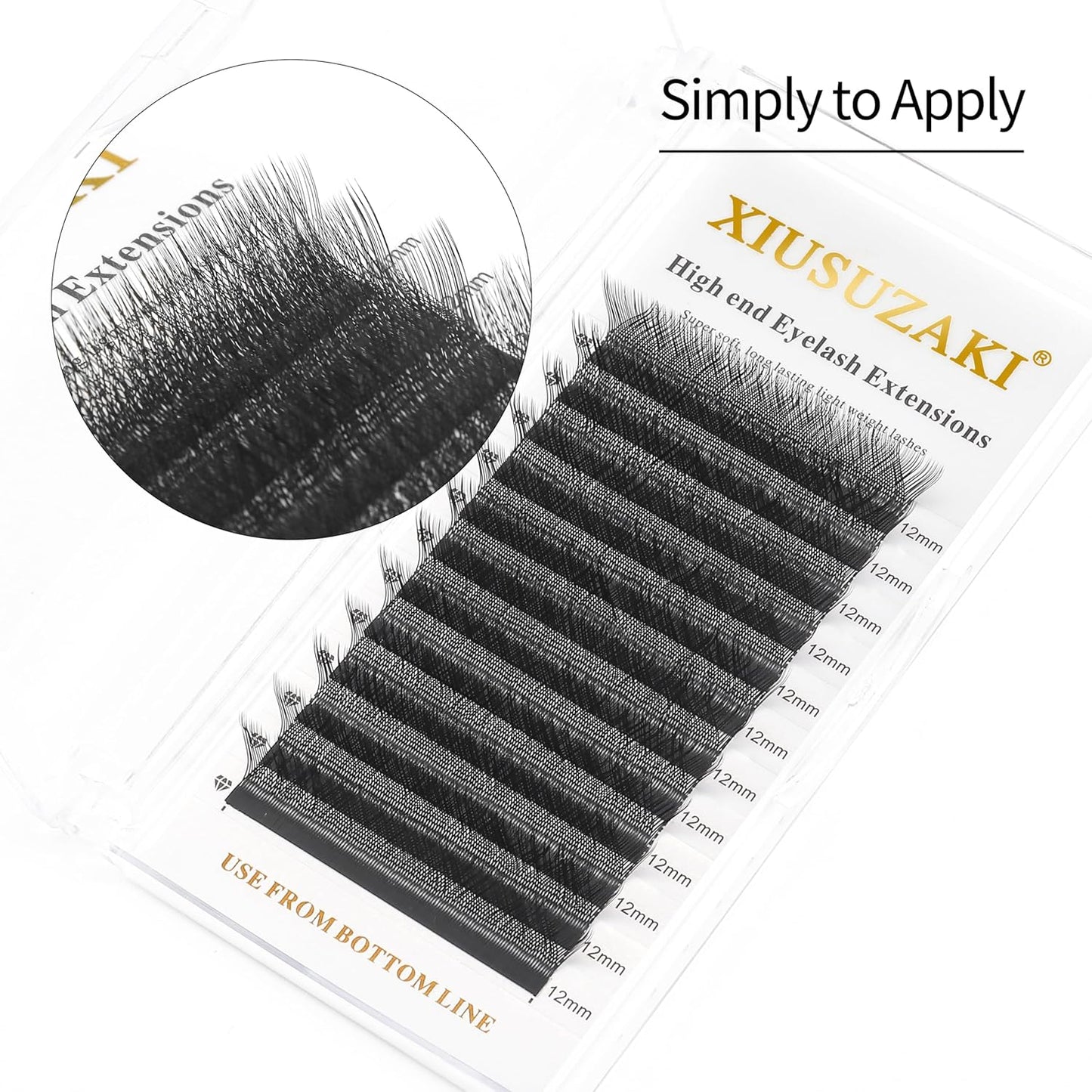 W Lash Extensions 5D Eyelash Extensions W Shape 0.07mm Thickness L Curl 15mm Premade Fans W Lashes Individual Lashes Matte Black 12 Rows False Eyelashes Volume Lashes(W-5D-0.07-L,15mm)